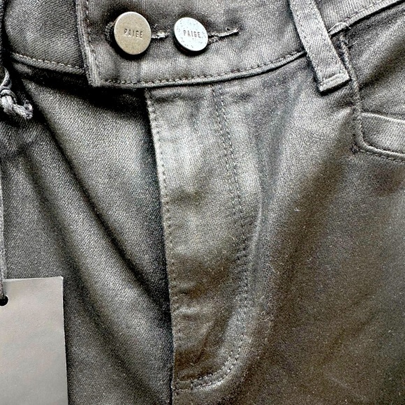 Paige Transcend Claudine Black Jean-Coated Collection-looks like leather! - Picture 8 of 16